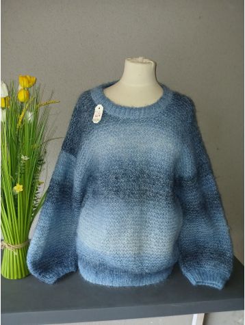 PULL LAINE ET MOHAIR Fait Main