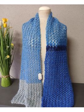ECHARPE LAINE ET MOHAIR Fait Main