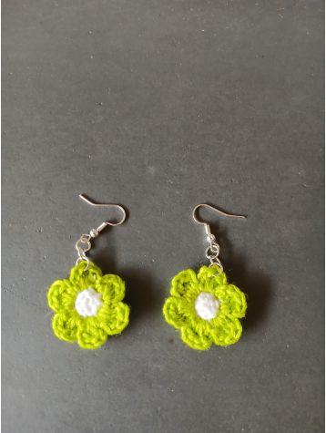 BOUCLES D OREILLES FLEURS fait main
