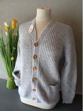 GILET GRIS Fait Main