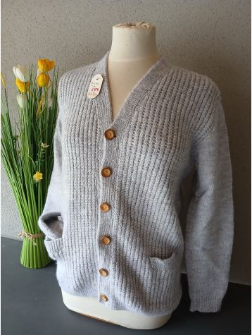 GILET GRIS Fait Main