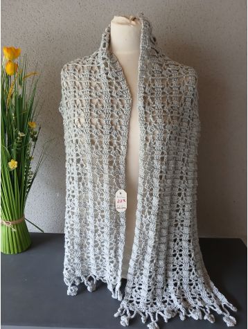 ECHARPE GRISE Fait Main