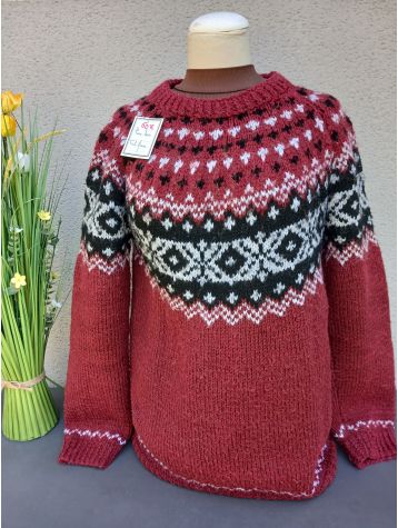 PULL LAINE ALPAGA Tricoté Main